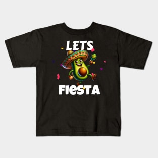 lets fiesta avocado salsa Kids T-Shirt